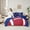 Blue Red, variant on Erosebridal Rugby Sport Bedding Sets Twin Size,Chicago Comforter Sets with Sheets,American Football City Bed in a Bag Twin Size,Ultra Soft Room Decor Reversible,7-Piece