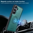thumbnail image 5 of for Samsung Galaxy S24+ Case Wallet with Card Holder for Women Men Compatible with Magsafe Wallet Detachable Magnetic 2 in 1 Stand Credit Card Slots PU Leather Shockproof Phone case-Off, Green, 5 of 9