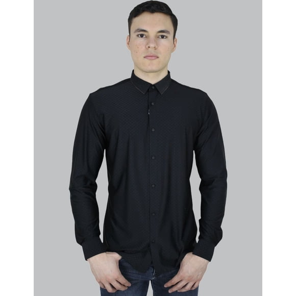 Camisa Lisa Barabas Corte Slim Fit Manga Larga