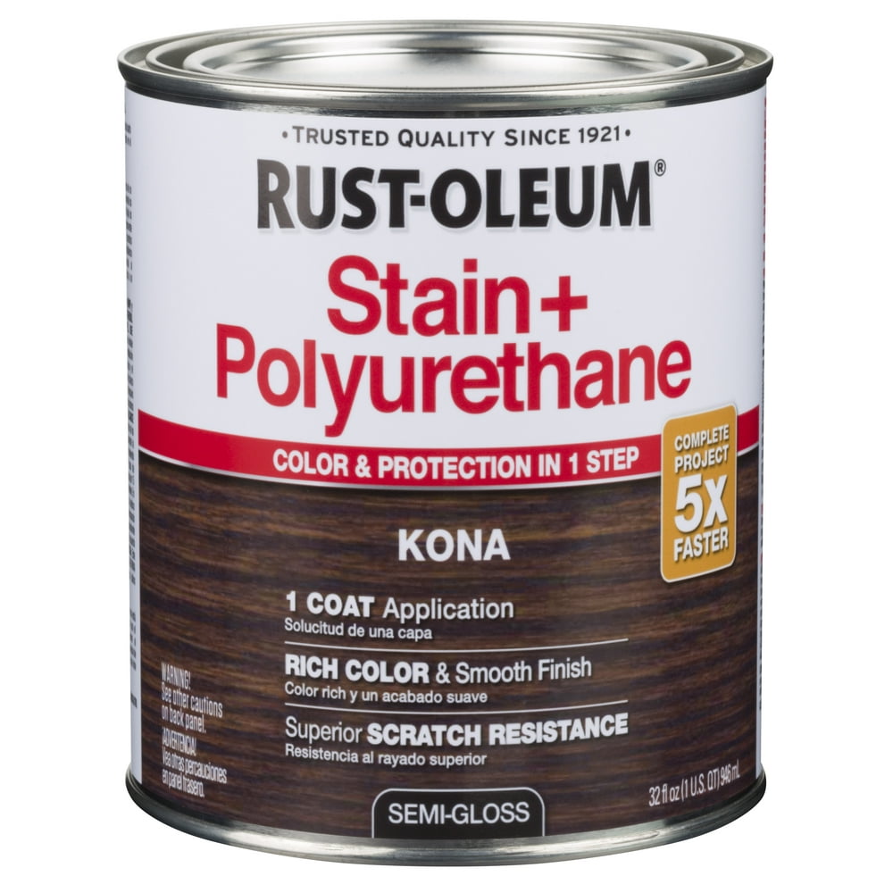 RustOleum Kona Stain & Polyurethane, Quart Wood Finish