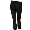 thumbnail image 3 of Womens Sexy Seamless Capri Leggings Stretch Cropped Skinny Long Hot Black, 3 of 6