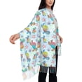 thumbnail image 5 of Cauagu Colorful Sea Turtle Print Women Wrap Shawl tassels Scarves Retro Scarf 77.6"X28.3", 5 of 8