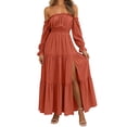 thumbnail image 2 of SOOMLON Off the Shoulder Dresses for Women Summer Plus Size Tiered Maxi Dress Milkmaid Dresses Fancy Casual Outfits, 2 of 6