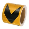 thumbnail image 1 of Unique Bargains Reflective Tape, 4' x 33 FT Arrow Waterproof Adhesive Safety Tape, Yellow Black, 1 of 6