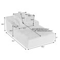 thumbnail image 2 of 79" Extra-Long Chaise Lounge Chair Indoor, Oversized Boneless Couch Chair, Fluffy Corduroy Sleeper Sofa Reading Chairs, No Assembly Required, White, 2 of 6