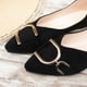 thumbnail image 4 of Zapatos Casuales de las Mujeres de la Moda Vintage de Tacón Bajo de la Parte Superior de los Zapatos Planos de la Hebilla de Metal Inglesa de las Mujeres, 4 of 9