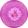thumbnail image 1 of Ahgly Company Indoor Round Medallion Pink French Area Rugs, 4' Round, 1 of 4