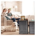 thumbnail image 2 of Farmhouse Side Table Set, Rustic Ottoman Storage Stool, Galvanized Metal End Tables with Wood Lid, Nesting Square Bins - 2 Piece, 2 of 6