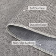 thumbnail image 2 of 2x6/4x6/5x7/8x10/9x12 Washable Rug Non Slip Modern Hallway Runner Rug with Rubber Backing Low Pile Floor Cover Contemporary Solid Textured Carpet for Kitchen Laundry Entryway, 2 of 8