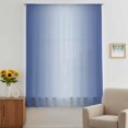 thumbnail image 3 of Navy Blue Ombre Sheer Curtains 45 Inches Long, Modern Gradient Abstract Art Light Filering Curtains, Breathable Simi Curtain Privacy Drapes for Kitchen Bathroom Lightweight Small Window Treatment, 3 of 9