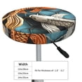 thumbnail image 4 of Balery Colorful Koi Fish Art Fundas de asiento para taburete de bar redondo de tela de terciopelo ajustables que protegen de arañazos y manchas para sillas de 14 a 17 pulgadas.-14 inch, 4 of 7