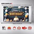 thumbnail image 4 of Yatrandify Decorative Design Birthday Banner Colorful Balloons Birthday Party Backdrop Cake Decoration Happy Birthday for Birthday Party Event Decoration Holiday Celebration, 4 of 7