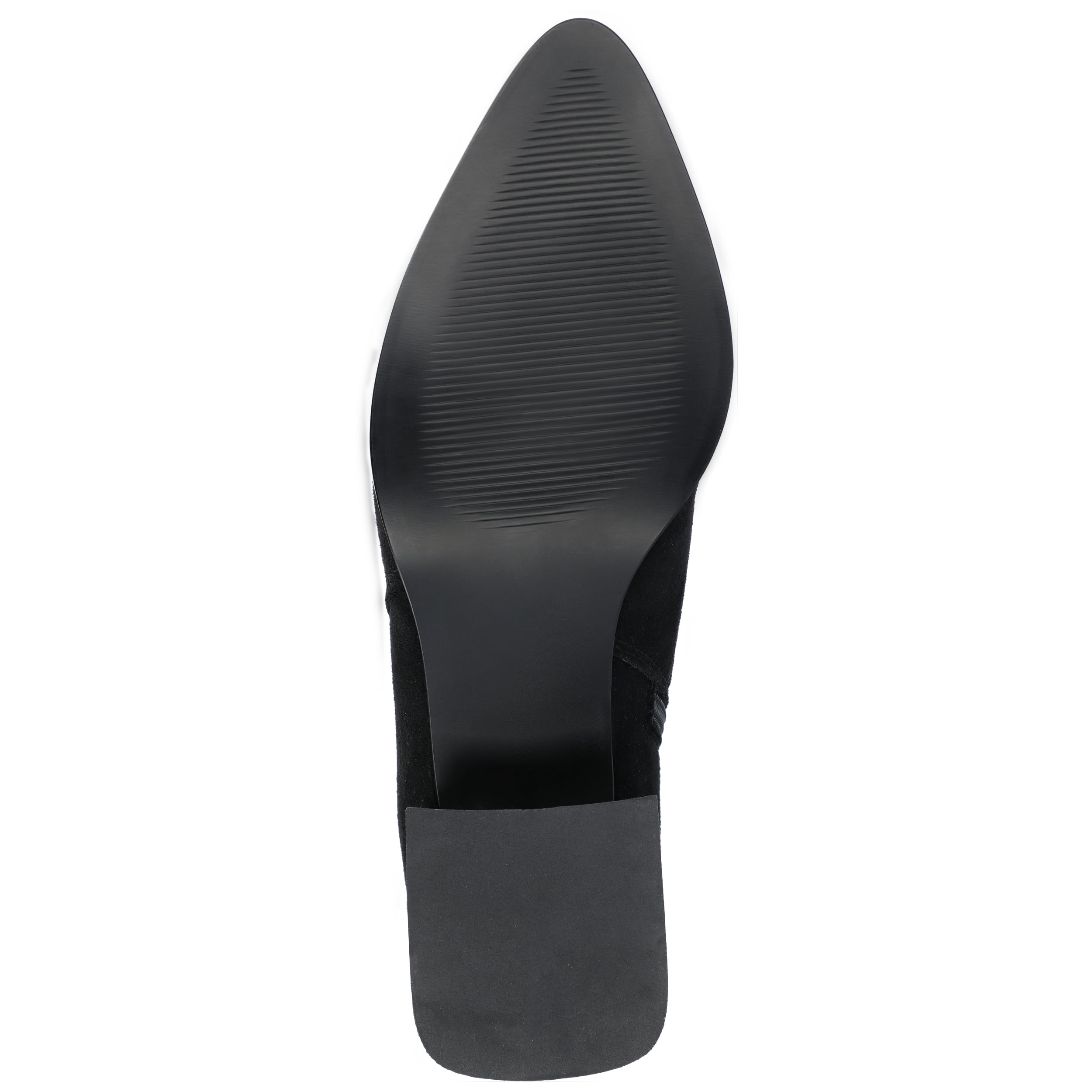 Journee Womens Estelle Stacked Heel Pointed Toe Booties, Widths Available