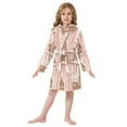 thumbnail image 6 of FORMRS Niños Bathrobe Unisex Hooded Robe Soft Plush Pajamas Sleepwear, Size 7-9T, Pink Candy House, 6 of 7