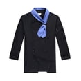 thumbnail image 4 of kusrkot Long Sleeve Chef Jackets ,Baking Cook Wear, Unisex with Scarf ,uniform ,Chef Black sleeve L, 4 of 9