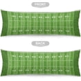 thumbnail image 4 of Football Field Body Pillow Cover American Sports Green Lawn Sport Game Theme Long Pillow Case Protector with Zipper Decorative Cushion Large Pillowcases for Bedroom,Sofa,Couch, Home Gifts 20"x54", 4 of 6
