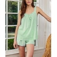 thumbnail image 2 of Ensemble de Pyjama Rayé Y2K pour Femmes, 2 Pcs, Camisole, Hauts Babydoll et Boxeurs Rayés Assortis, Ensemble de Détente, 2 of 6