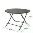 thumbnail image 5 of Outdoor 5 Piece Wicker Dining Set with Foldable Table and Stacking Chairs, Brown, 5 of 12