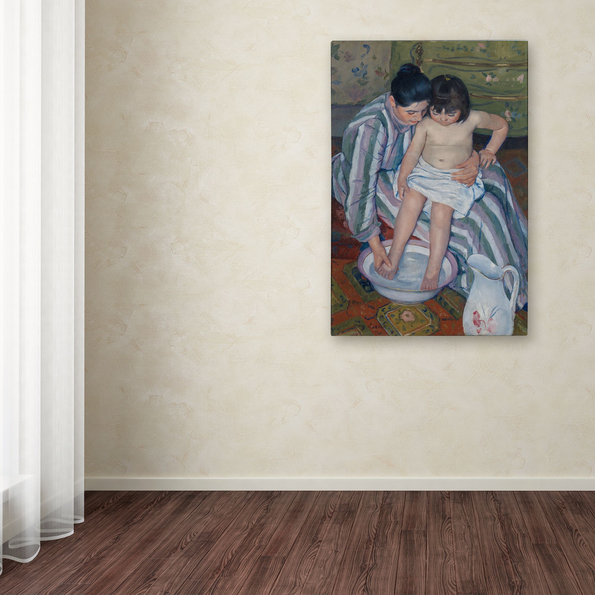 Trademark Fine Art 'The Childs Bath' Canvas Art by Cassatt