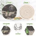 thumbnail image 4 of Yayeee 6 PCS Drink Coasters with Holder Set Woven Absorbent Round Tabletop Hot Pad, Space Earth, 4 of 7