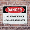 thumbnail image 5 of 2nd Power Source Available Generator OSHA Danger Aluminum Sign 24 Inch x 18 Inch - 5 Pack, 5 of 8
