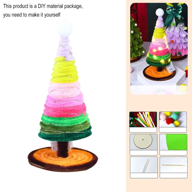 OCKULT Twisted Stick Christmas Tree,DIY Twist Stick Christmas Tree Kit,Christmas Pipe Cleaners Chenille Set,Handcrafted Christmas Tree,Christmas Tree Material Pack,DIY Christmas Crafts