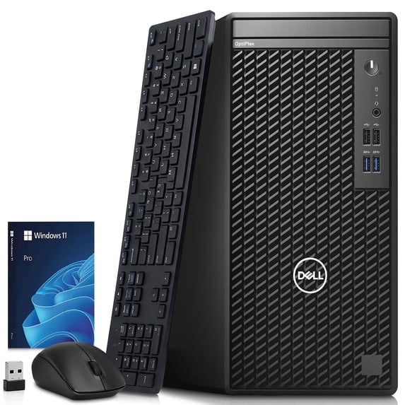 Restored Dell OptiPlex Tower Desktop PC- Intel Core i5-10500 6 Cores upto 4.50 GHz, 8GB DDR4 RAM, 256GB SSD, Wireless Keyboard & Mouse, WiFi Adapter, Window 11 Pro