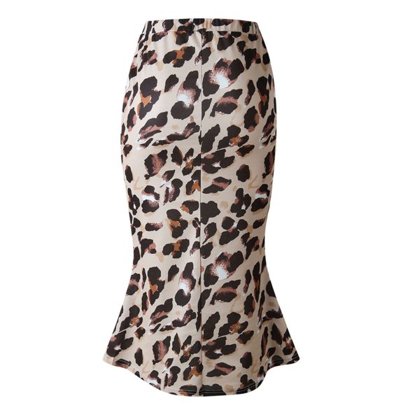 Vedolay Maxi Skirts For Women Women's Boho Ditsy Floral Print Pleated Flared Mini Skirt,Khaki M