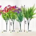 thumbnail image 3 of Studyset Artificial Flowers for Outdoors, UV-Resistant Faux Plant, 30 Bundles Multicolor Silk Fake Flowers with Ferns, Spring Summer Decoration for Home Planter Porch Patio Yard, 3 of 7