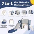 thumbnail image 2 of 7 In 1 Kids Slide Playset, Freestanding Spaceship Climber Playground With Slide, Arch Tunnel, Ring Toss, Basketball Hoop, Toy Storage Organizer For Boys Girls Gifts, 2 of 9