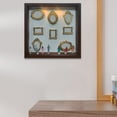 thumbnail image 6 of DIY Mini Museum Frames Silhouette Box Upgrade Shadow Box Frame Kit with Miniature Museum & Figurines - Celebrate Your Unique Memories in Style for Anniversary Wedding Birthday & Home Decor(Brown), 6 of 8
