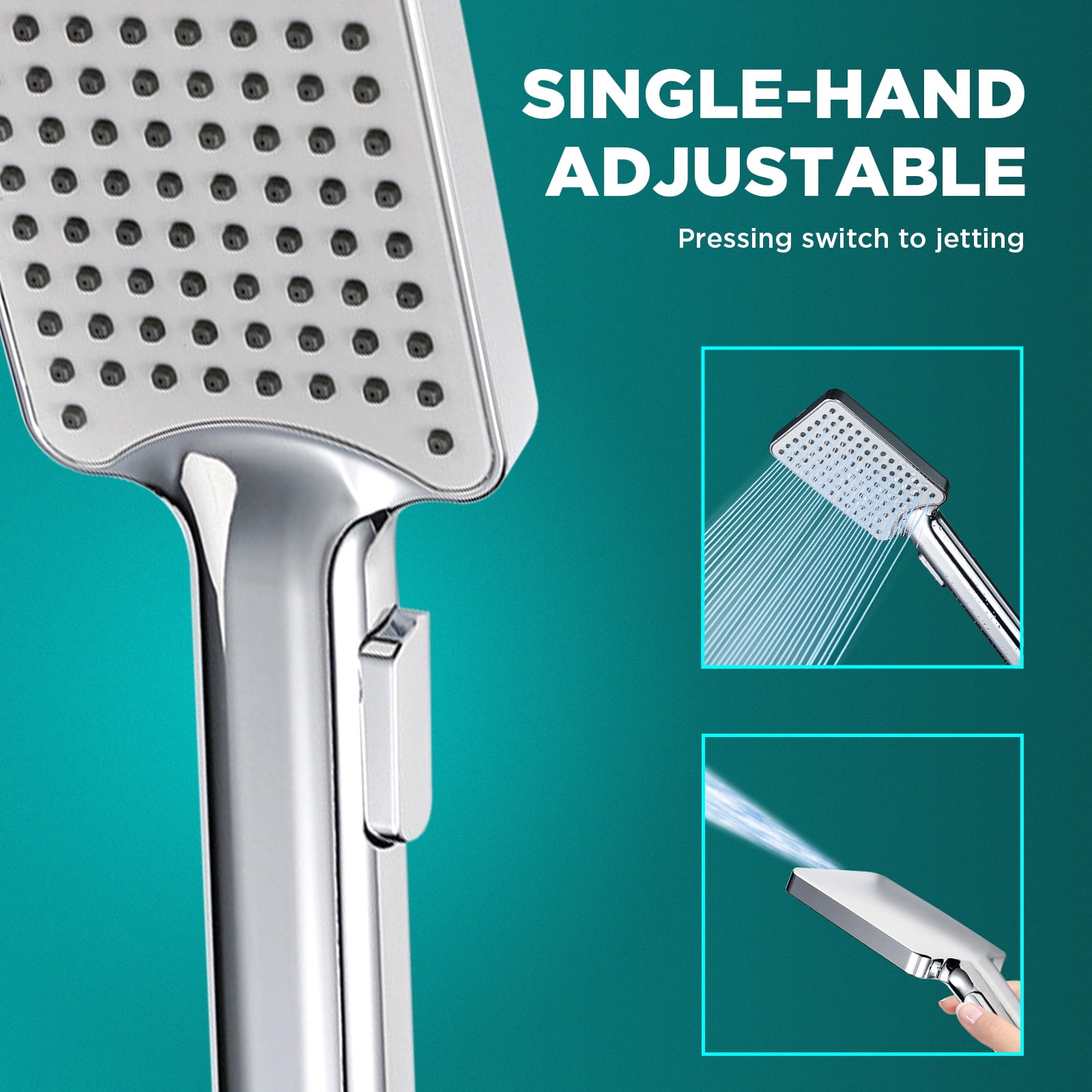 Buy Movsou Handheld Shower Head Set Square High Pressure High Flow