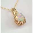 thumbnail image 3 of 2Ct Oval Cut Simulated Fire Opal Pendant 14K Yellow Gold Plated Free Chain 18", 3 of 4