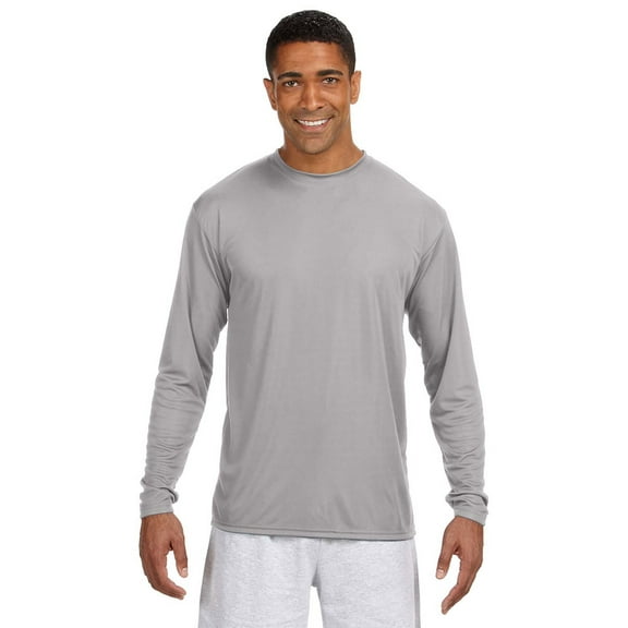 Apparel N3165 Performance Crew Neck T-Shirt - Silver - 3X-Large