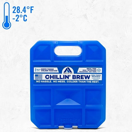 - Long-Lasting Ice Pack for Coolers, Lunches, Camping, Fishing, and More, Chillin' Brew Series by Arctic Ice, Reusable Medium Ice Pack