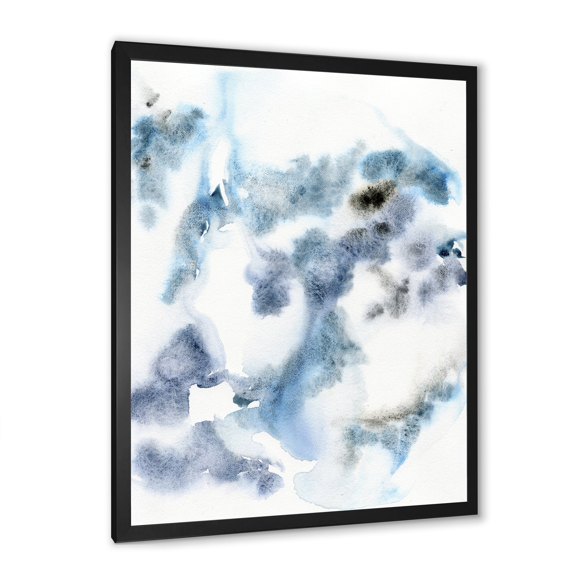 Designart 'Abstract Of Clouds Dark Blue Colored III' Modern Framed Art Print