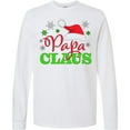 thumbnail image 3 of Inktastic Papa Claus with Christmas Santa Hat and Snowflakes Long Sleeve T-Shirt, 3 of 5