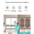 thumbnail image 4 of Window Privacy Film Bohemian Stained Glass Window Film Decorative Sun Block Window Cover Blue Retro Boho Ethnic Farmhouse Colorful Window Clings Static Adhesive Sticker for Bathroom 23.6"x59", 4 of 7