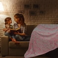 thumbnail image 3 of Throw Blanket Flannel Winter Glow In the Dark Warm Blanket Cartoon Pattern Blanket Children'S Soft Warm Comfortable Blanket Glowing Blanket Bed Sofa On the Baby Soft Blanket Gift, 3 of 6