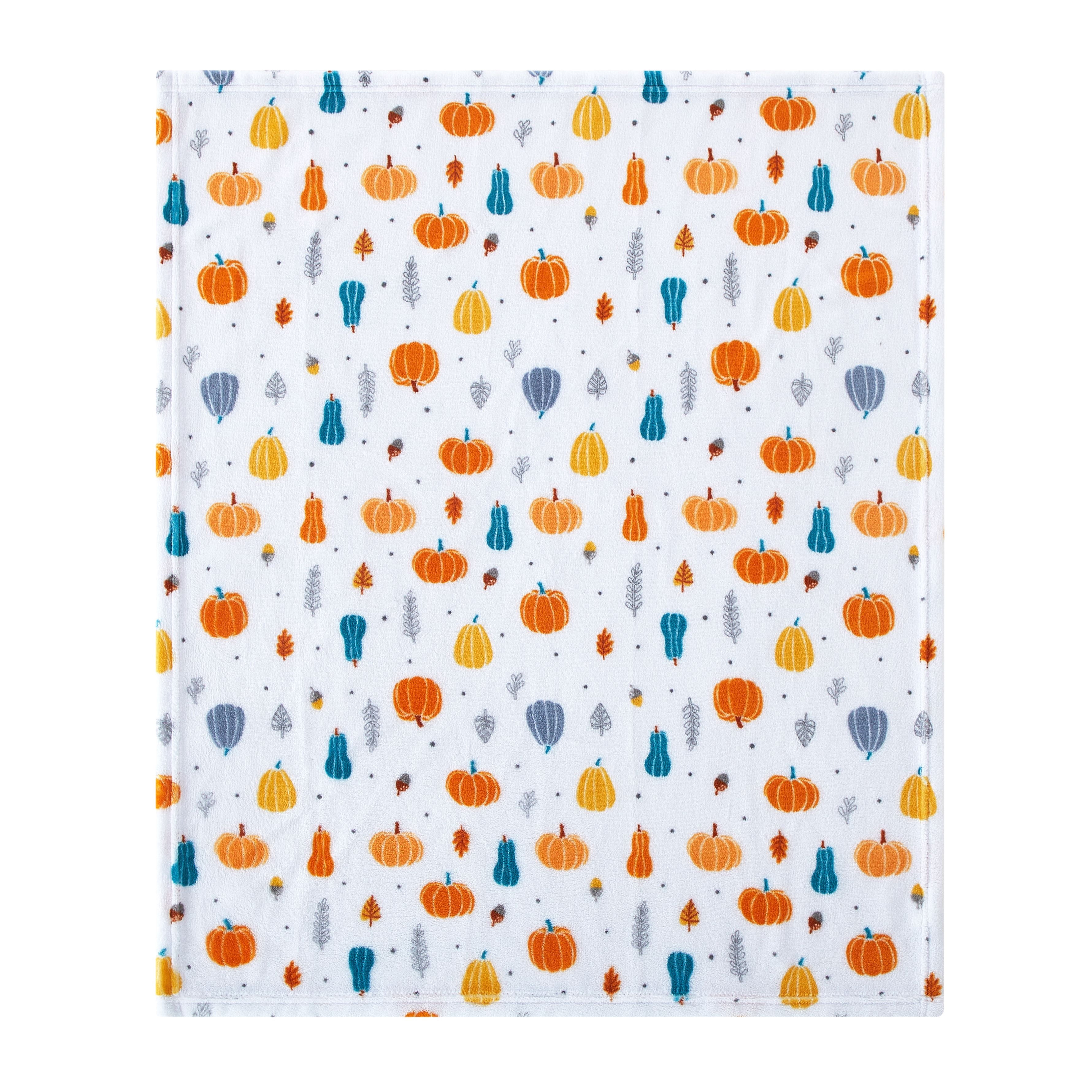 Parent's Choice 30" x 36" Pumpkin Baby Blanket, White