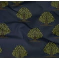 thumbnail image 4 of oneOone Cotton Poplin Twill Dark Navy Blue Fabric Floral & Flying Swan Block Quilting Supplies Print Sewing Fabric By The Yard 56 Inch Wide, 4 of 4