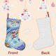 thumbnail image 3 of Chibiverse Tema: Calcetines de Navidad, fino lino blanco para colgar en escaleras y chimenea, decoración navideña para el hogar, regalo de Navidad.54cm×38cm, 3 of 5