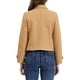 thumbnail image 3 of REFINED ATTIRE Abrigo corto de mujer con solapa, cierre de botón de un solo pecho, color caqui, talla XL, 3 of 8