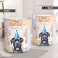 thumbnail image 2 of Watercolor Cane Corso Happy Birthday Celebration Balloons Gift Party Foldable Laundry Basket Italian Mastiff Dog Lover Gifts Idea Organizer Storage with Handles - 00028, 2 of 5