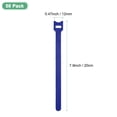 thumbnail image 3 of Uxcell 50-Pack Reusable Cable Ties 7.9 in Fastening Adjustable Hook and Loop Tie Wrap for Office, Blue, 3 of 6