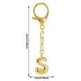 thumbnail image 3 of Gold S Letter Keychain Charm Durable Copper Metal Key Ring Accessory For Men Women Everyday Use Elegant Initial Bag Charms Handbag Backpack Decoration, 3 of 6