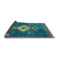 thumbnail image 2 of Ahgly Company Indoor Square Southwestern Light Blue Country Area Rugs, 4' Square, 2 of 4