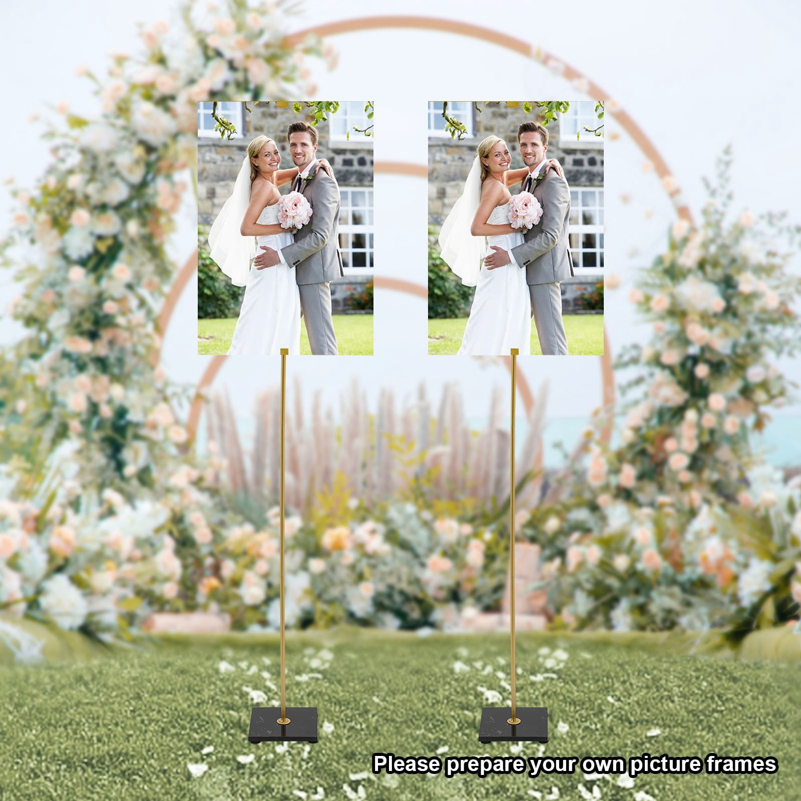 Wedding Easel Stand Floor Mount Advertising Posters Picture Photo Display Stand 7.87×7.87in for Weddings, Celebrations, Parties