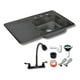 thumbnail image 1 of Fregadero Tarja Empotrar Acero Inox 80x50 C/kit Flex Negra (Escurridor Izquierdo), 1 of 3