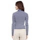 thumbnail image 3 of Playera Para Mujer Quarry A Rayas Con Cuello Alto Color Azul Marino, 3 of 4